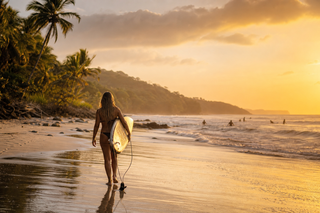 Imagen de Surf al atardecer en Playa Santa Teresa
